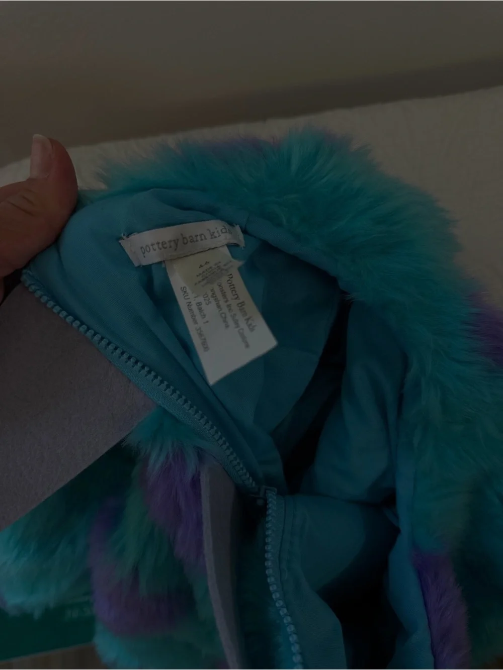 Pottery Barn Kids Sulley Costume 4-6 Monsters Inc Disney Pixar No Head - Picture 10 of 10